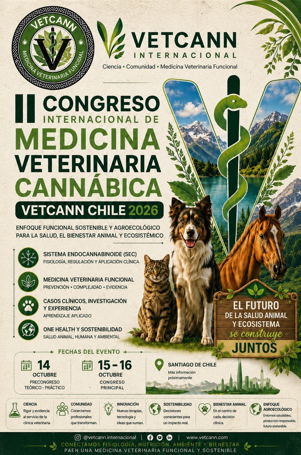 II Congreso Internacional de Medicina Veterinaria Cannábica VETCANN CHILE 2026